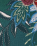 Border Floral Print Cuban Collar Shirt, Green, swatch